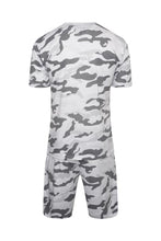 Load image into Gallery viewer, Tee &amp; Shorts Set Camo White