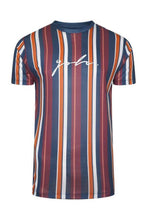 Load image into Gallery viewer, Signature Stripe T-Shirt Burg/ Orange