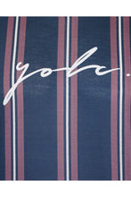 Load image into Gallery viewer, Signature Stripe T-Shirt Plum Navy