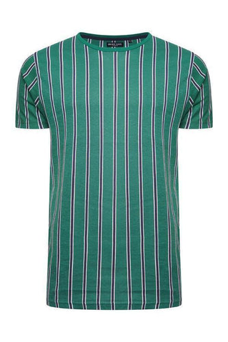T-Shirts - Vertical Stripe T-Shirt Green