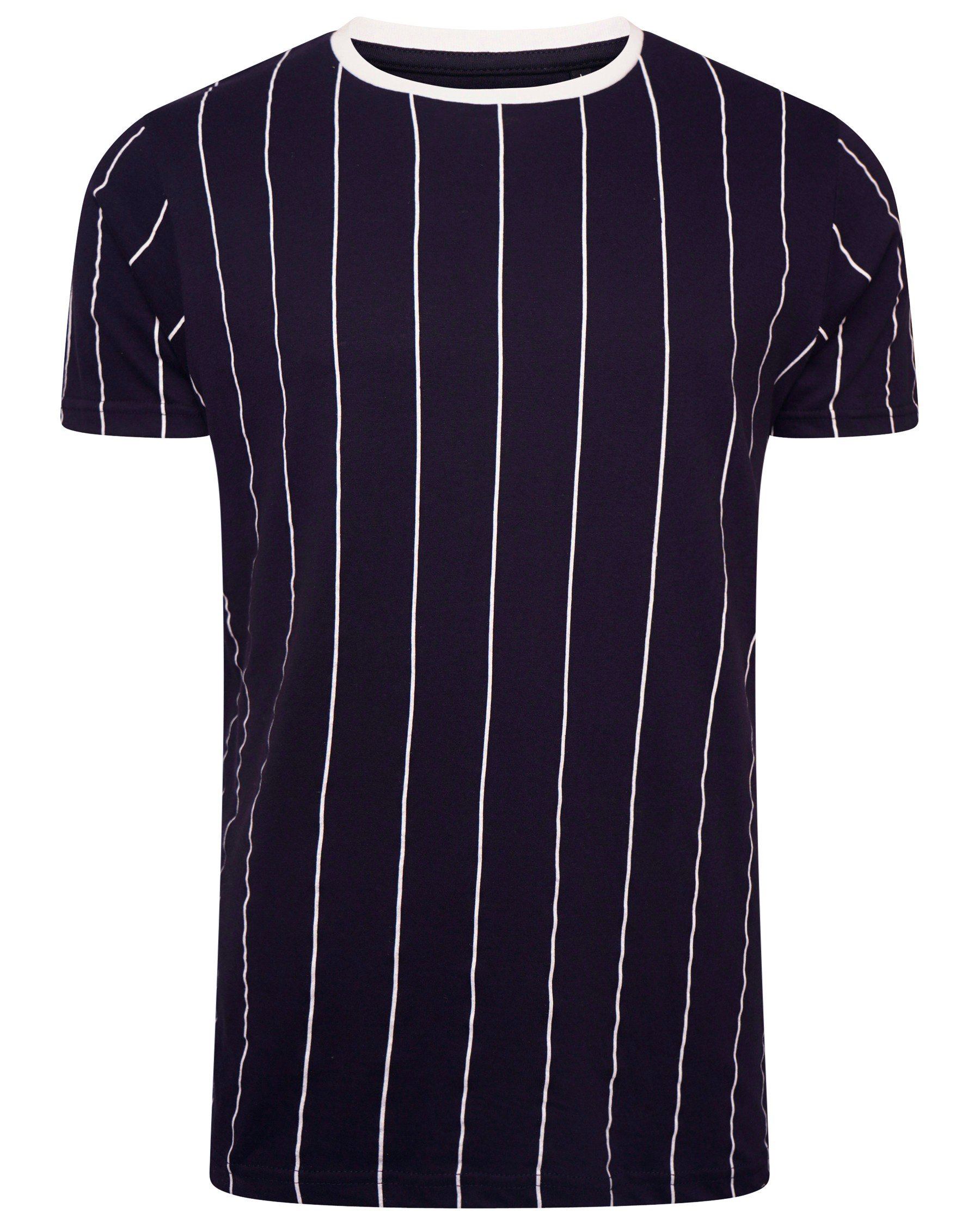 T-Shirts - Vertical Stripe T-Shirt Navy