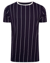 Load image into Gallery viewer, T-Shirts - Vertical Stripe T-Shirt Navy