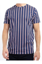 Load image into Gallery viewer, T-Shirts - Vertical Stripe T-Shirt Navy/ Red