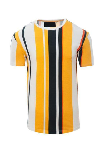 T-Shirts - Vertical Stripe T-Shirt Yellow