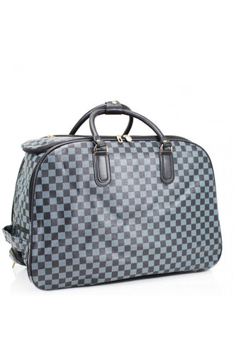 Carry On Bag Blue Check