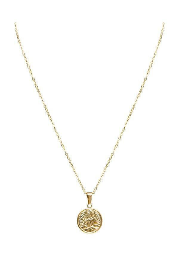 Watches - Pray Coin Gold Pendant