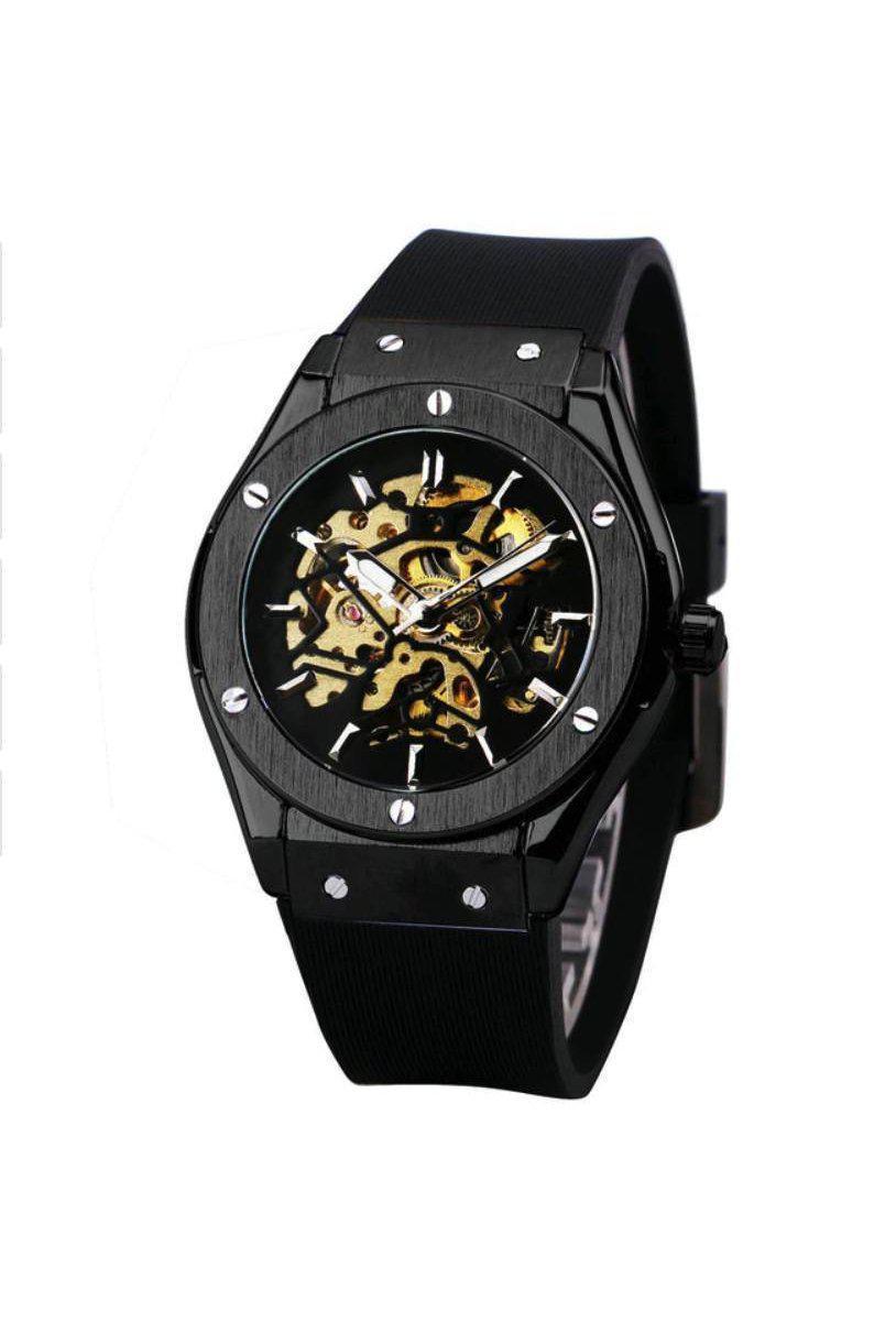 Watches - Skeleton Bolt Automatic Watch Black